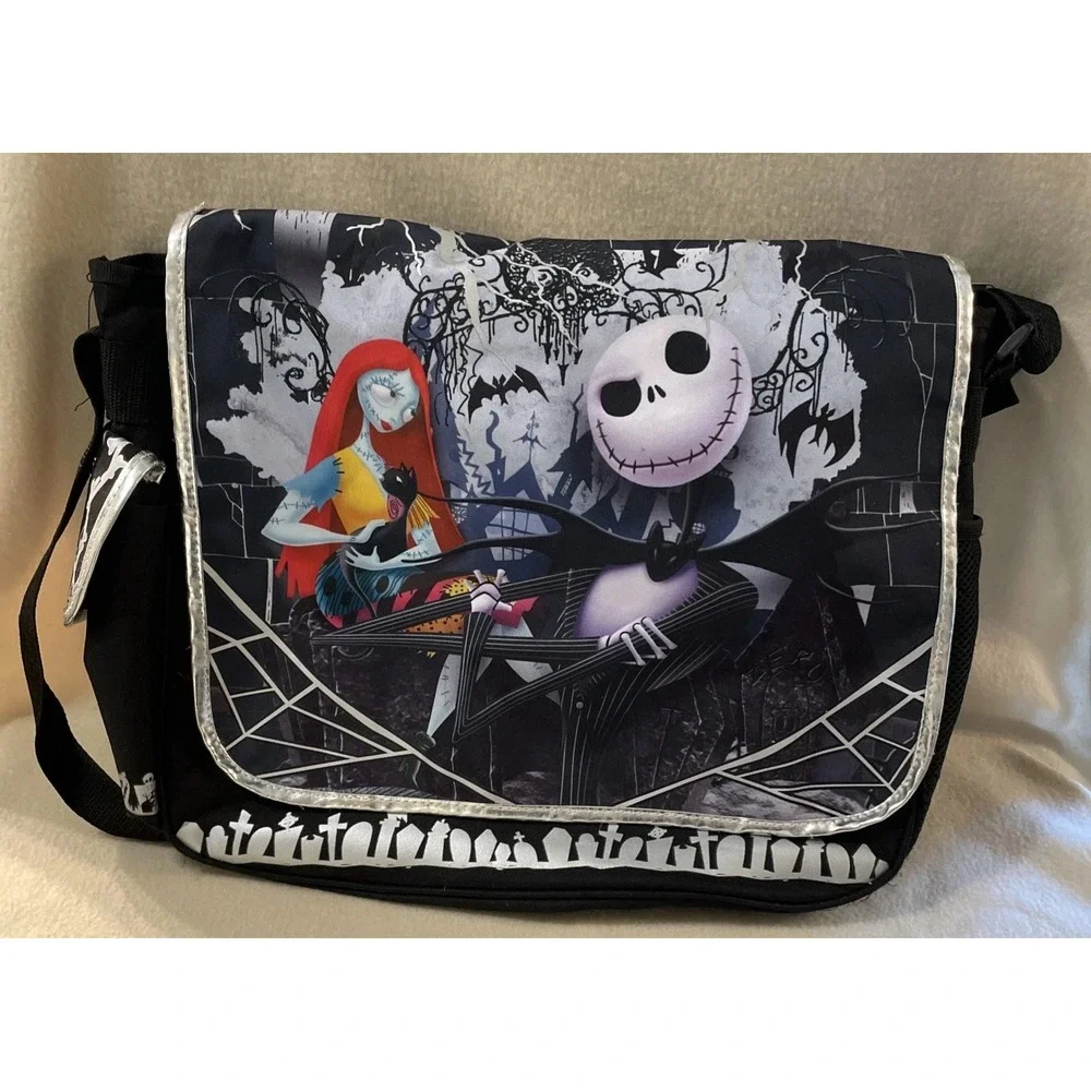 Disney Nightmare Before Christmas Jack Skellington Sally Messenger Laptop Bag